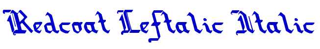 Redcoat Leftalic Italic Schriftart